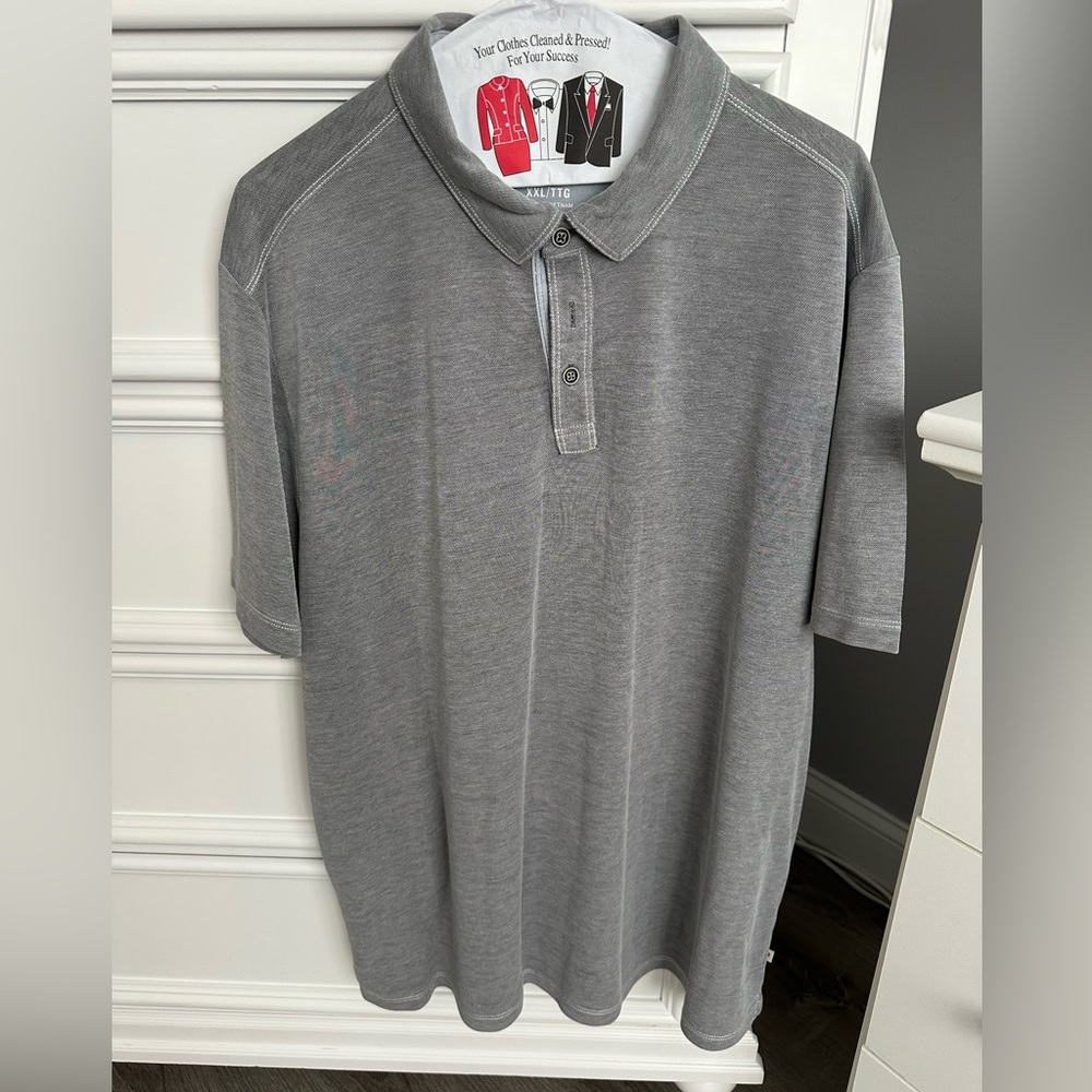 Tommy Bahama Men’s Light Gray Short Sleeve Polo Shirt Size XXL